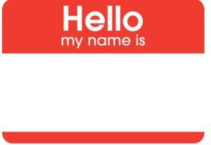 name sticker