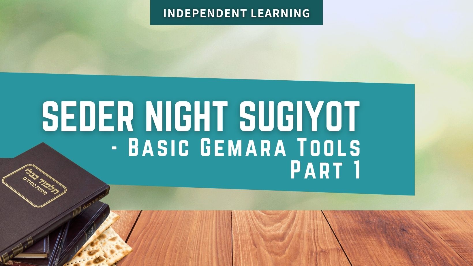 Seder Night Sugiyot- Basic Gemara Tools Part 1